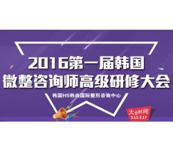 2016第一届韩国微整咨询师高级研修大会